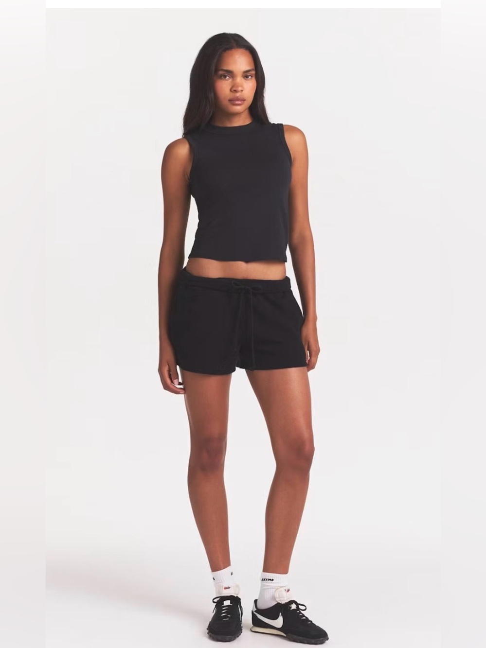 SKIMS COTTON FLEECE CLASSIC SHORT STYLE: BT-SO-11766W COLOR: ONYX SIZE: S